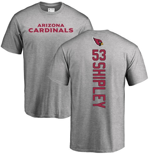 Arizona Cardinals Men Ash A.Q. Shipley Backer NFL Football #53 T Shirt